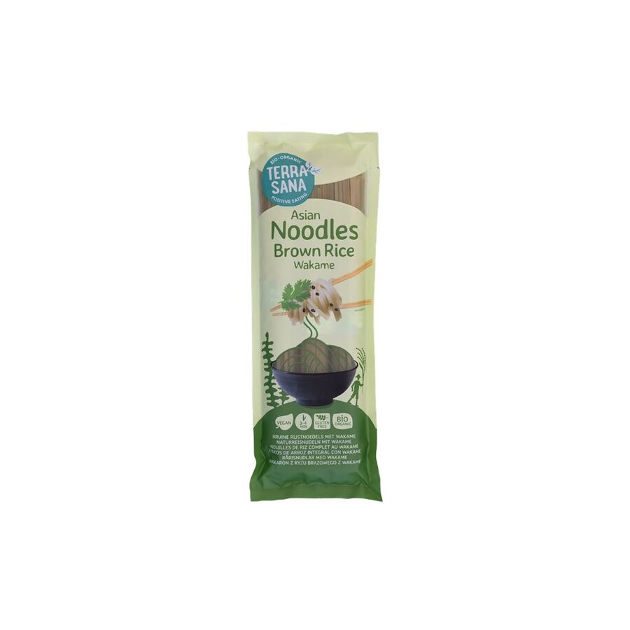 TerraSana Asian noodles brown rice wakame 250 g