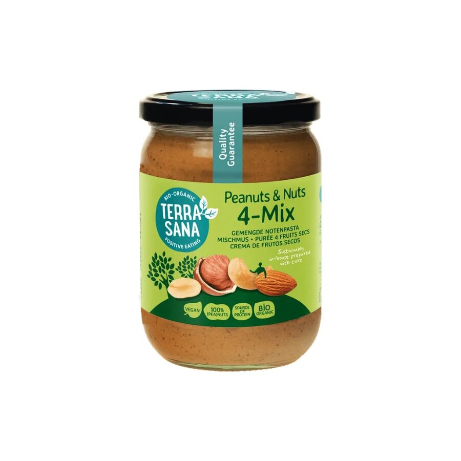 TerraSana 4-mix nøttesmør 500 g