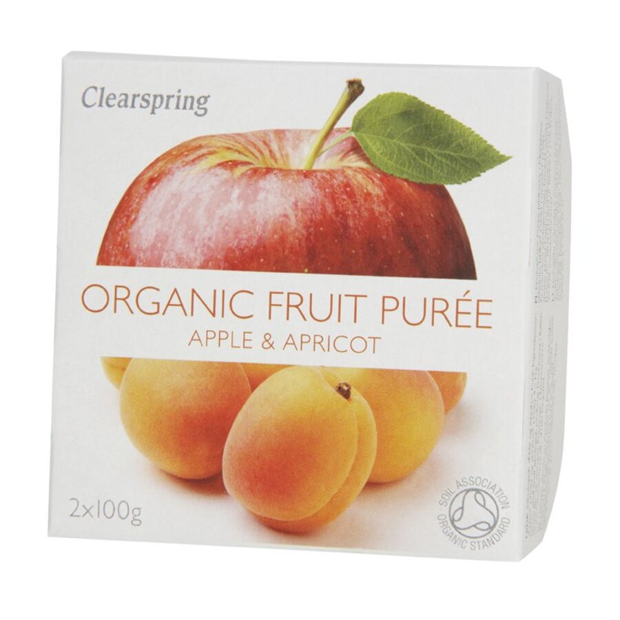 Clearspring økologisk fruktpuré eple & ananas 2 x 100 g