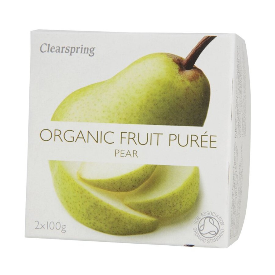 Clearspring økologisk fruktpuré pære & banan 2 x 100 g