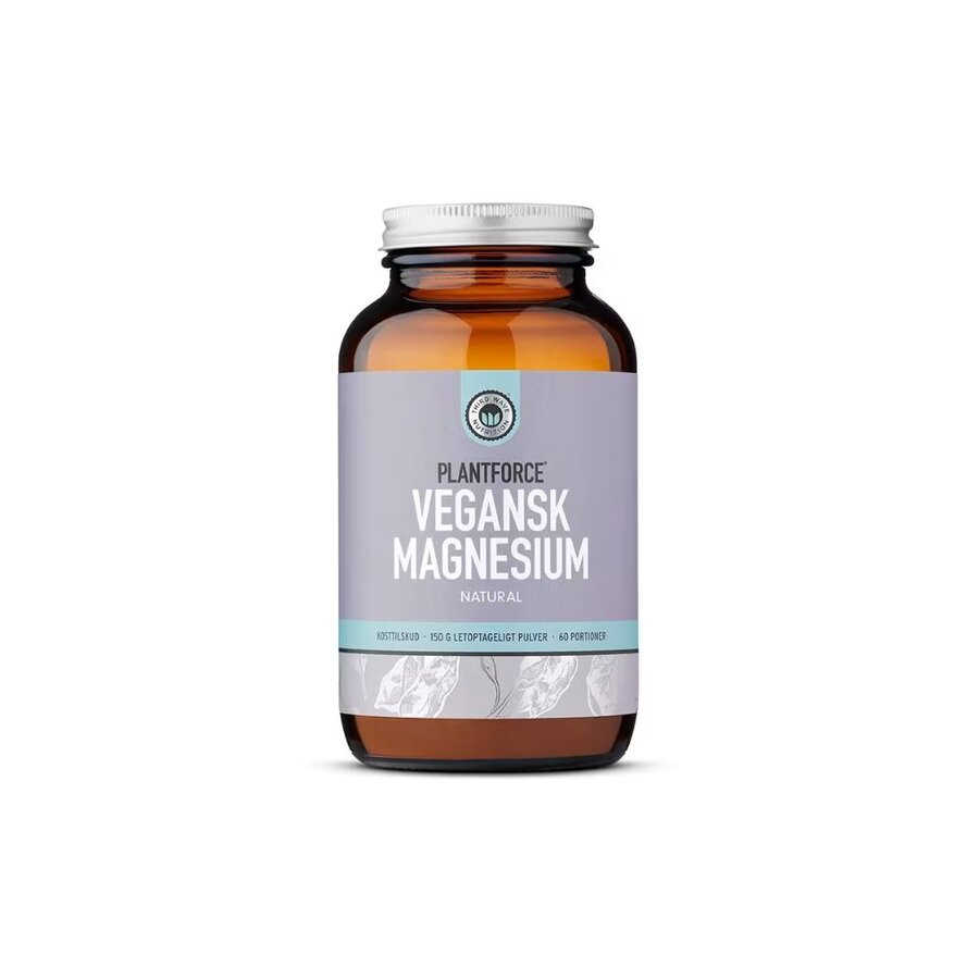 Plantforce vegansk magnesium pulver naturell 150 g