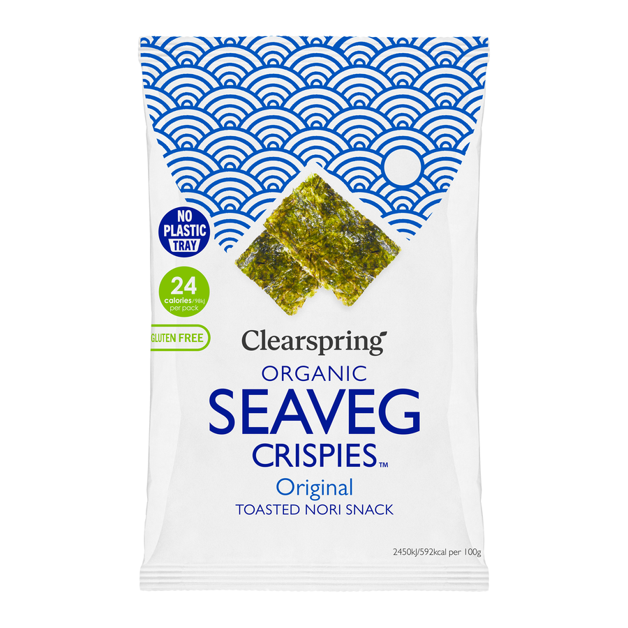 Clearspring økologisk seaveg crispies gurkemeie 4 g