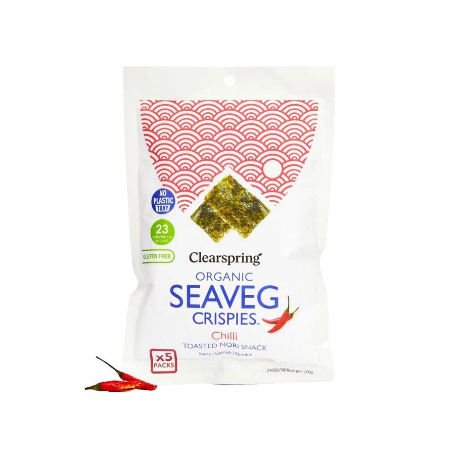 Clearspring seaveg crispies multipack chili 5x4 g