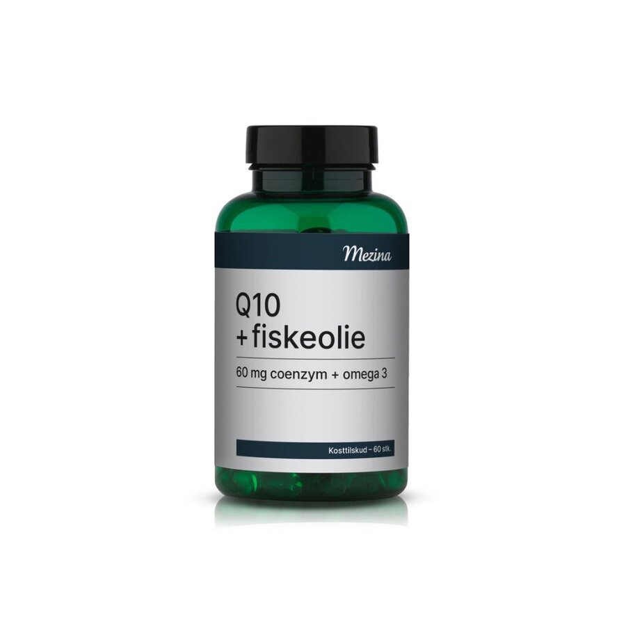Mezina Q10 + fiskeolje 60 kapsler