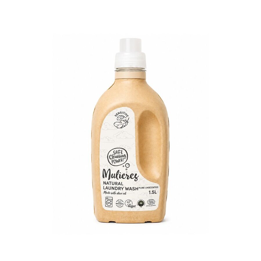 Mulieres natural laundry wash unscented 1,5 L
