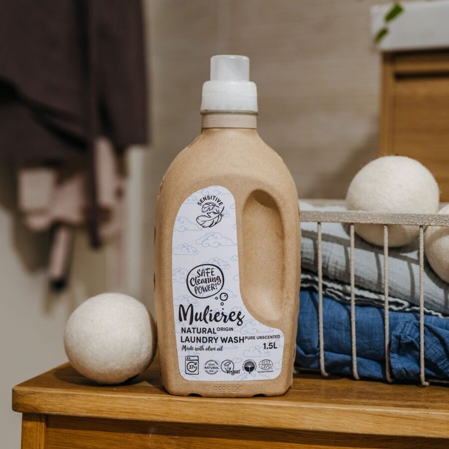 Mulieres natural laundry wash unscented 1,5 L