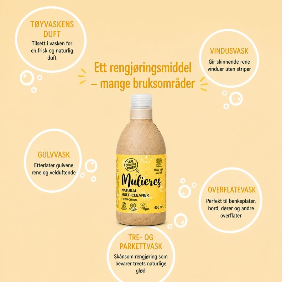 Mulieres natural multi cleaner fresh citrus 450 ml