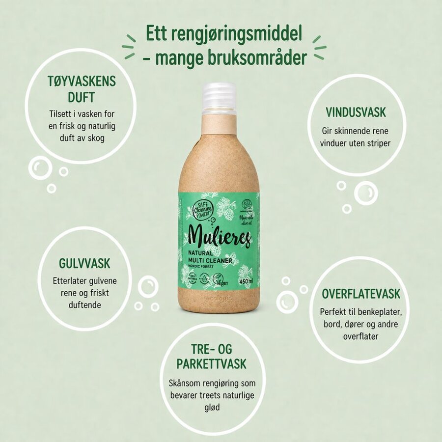 Mulieres natural multi cleaner nordic forest 450 ml