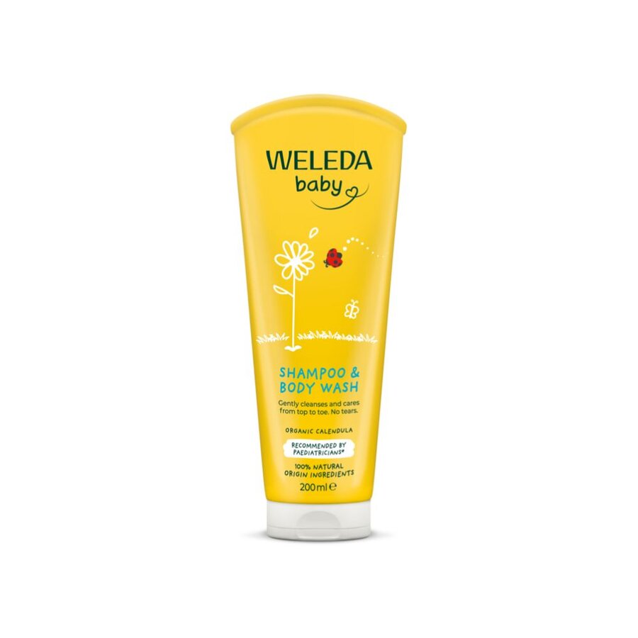Weleda baby calendula shampoo & body wash 200 ml
