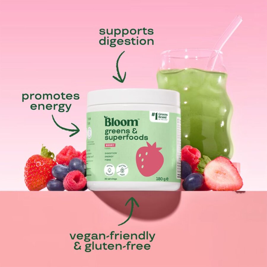 Bloom greens & superfoods berry 180 g