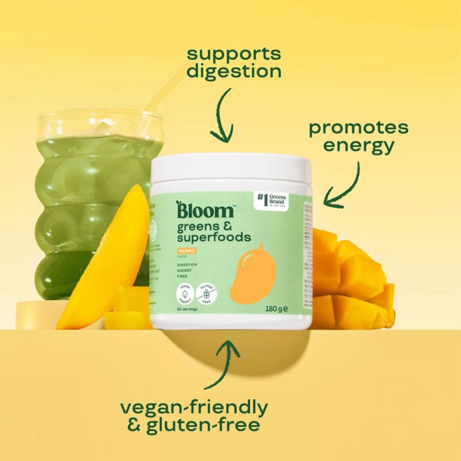Bloom greens & superfoods mango 180 g