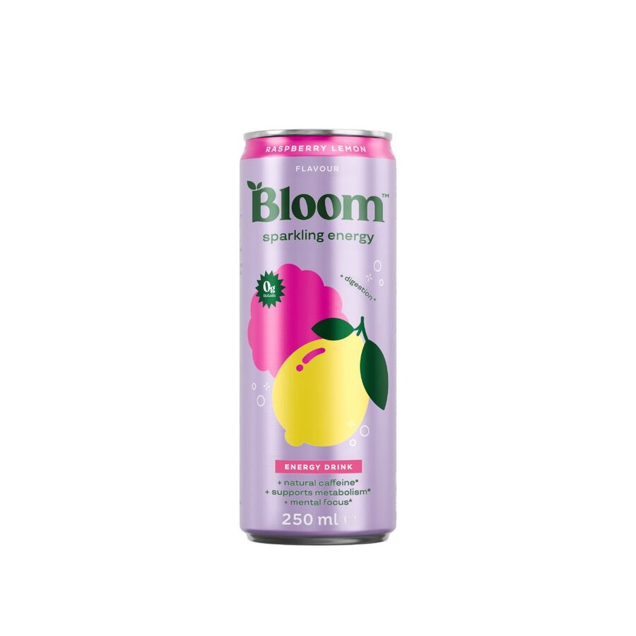 Bloom sparkling energy raspberry lemon 250 ml