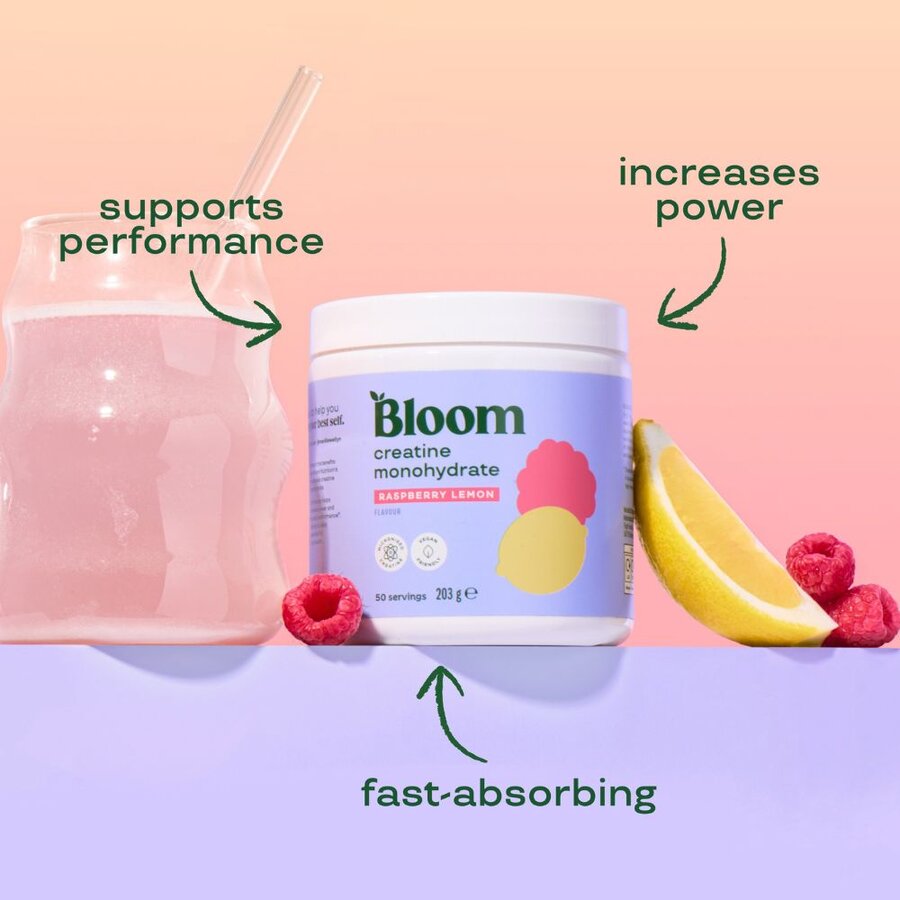 Bloom creatine monohydrate raspberry lemon 203 g