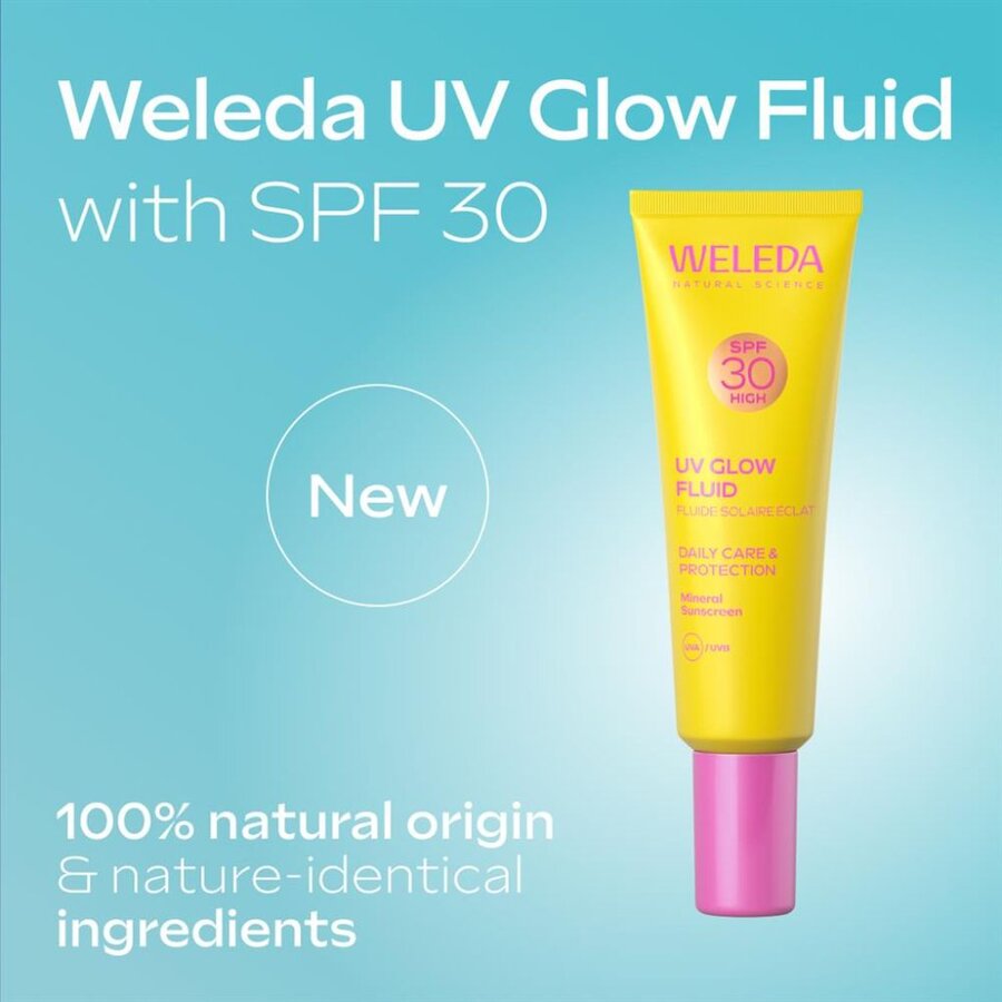 Weleda UV glow fluid SPF 30 ansiktssolkrem 30 ml