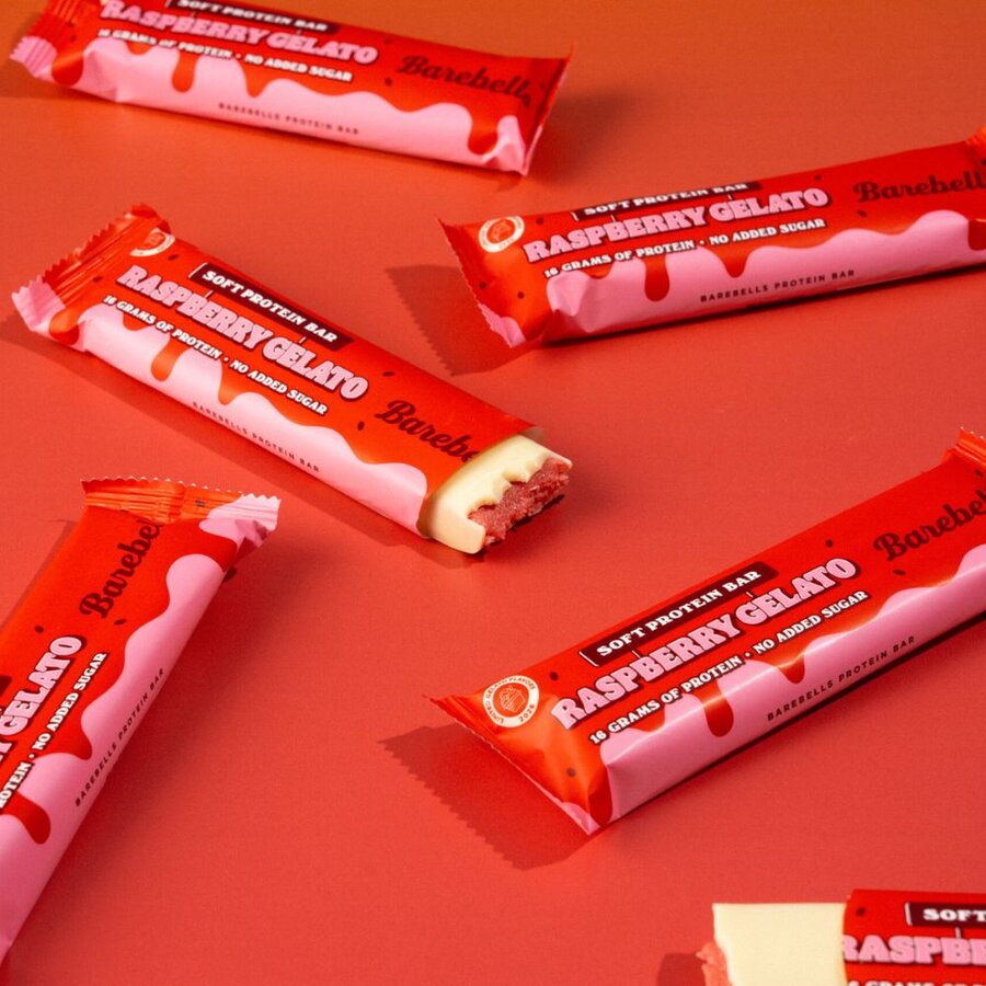 Barebells proteinbar raspberry gelato 55 g