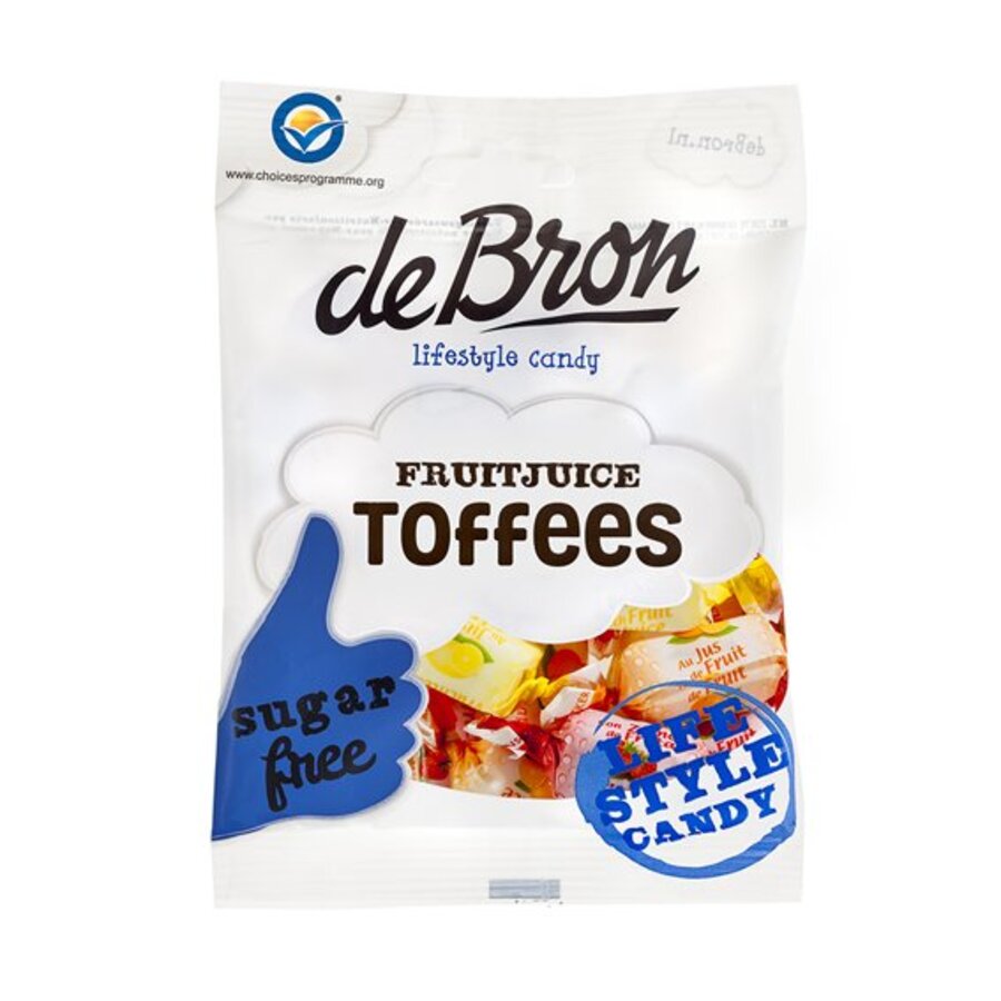 Debron fruitjuice toffees 90 gr