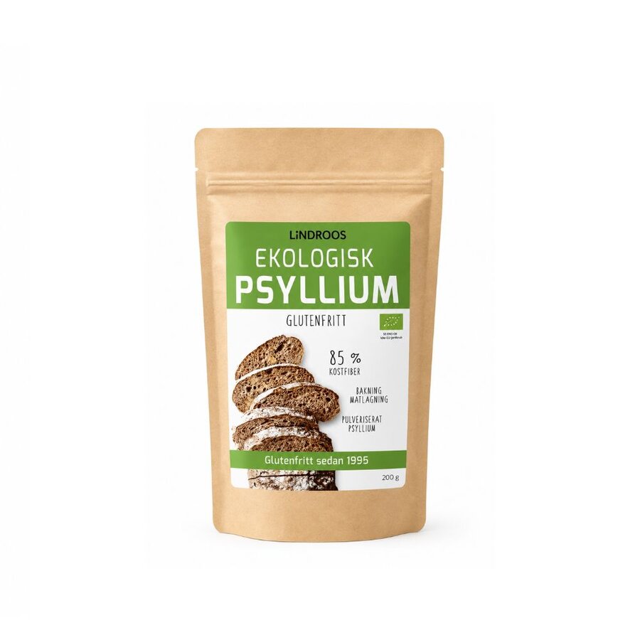 Lindroos økologisk psyllium pulver 200 g