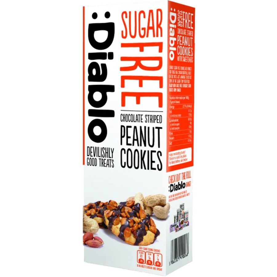 Diablo chocolate striped peanut cookies 150 g