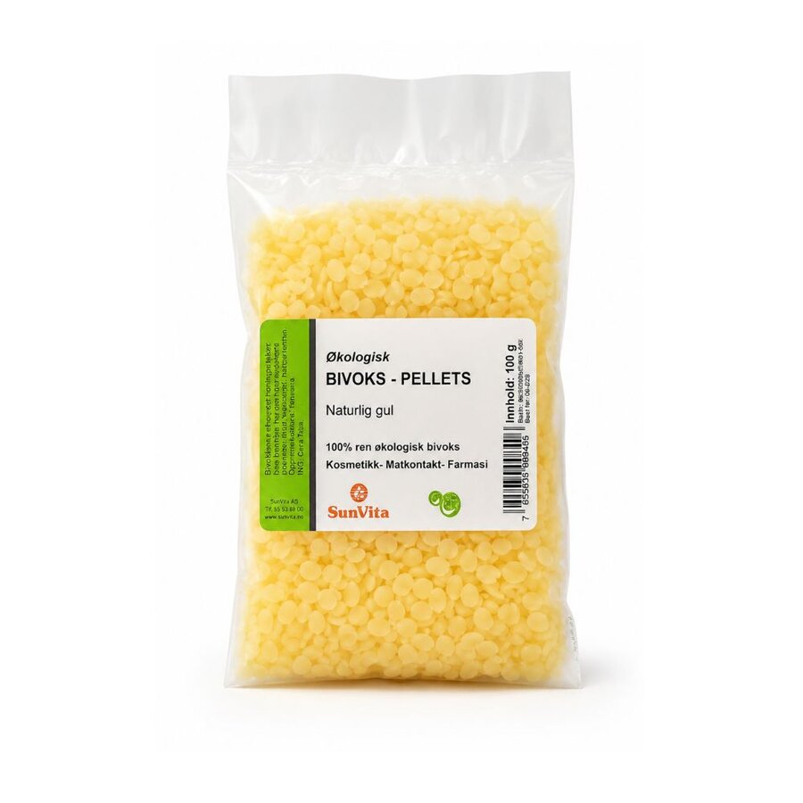 SunVita økologisk bivoks pellets 100 g