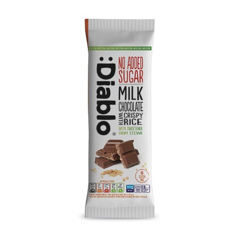 Diablo milk chocolate with crispy rice 75 g