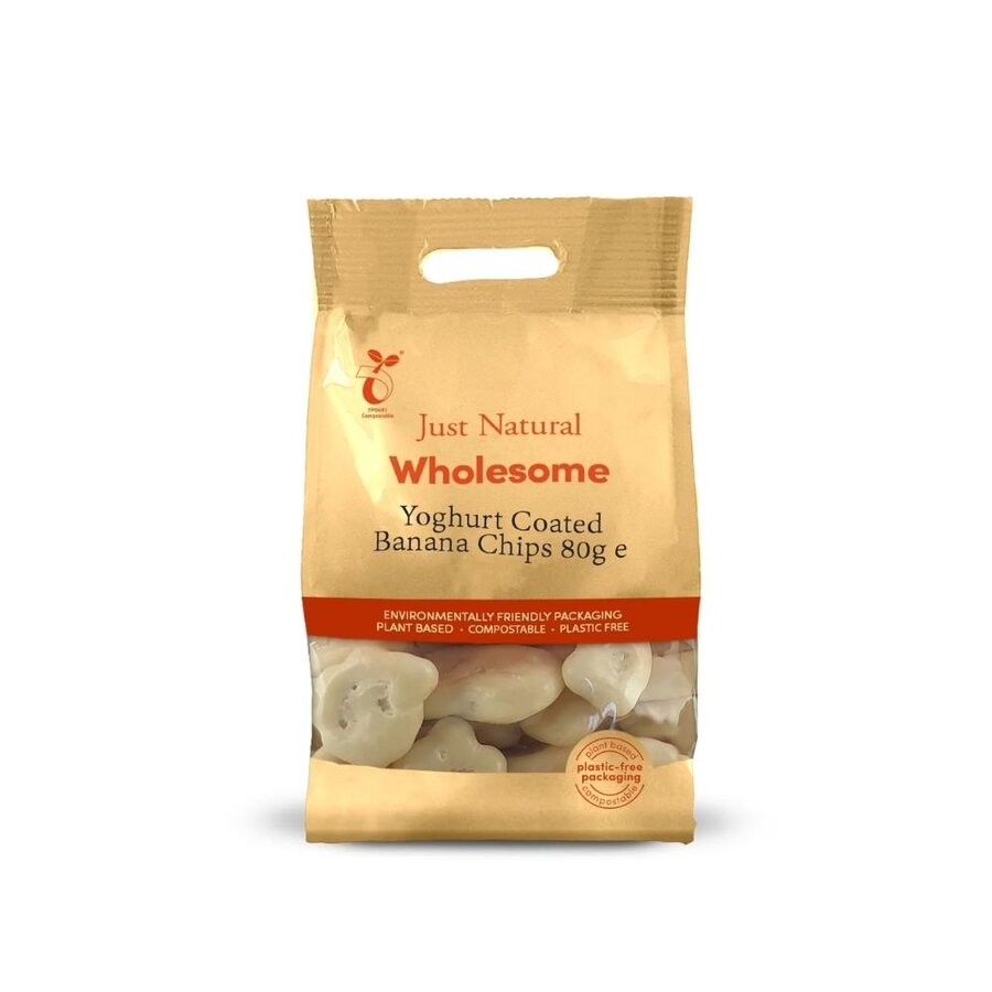 Just Natural yogurt coated banan chips 80 g