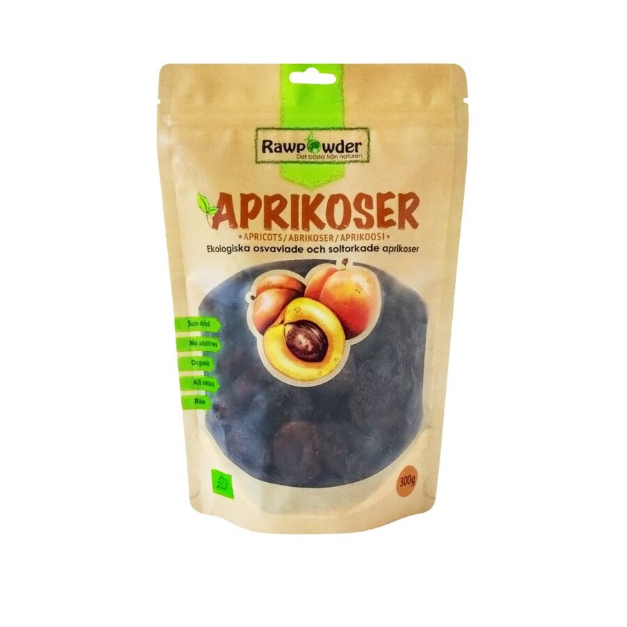 Rawpowder soltørkede aprikoser 300 g