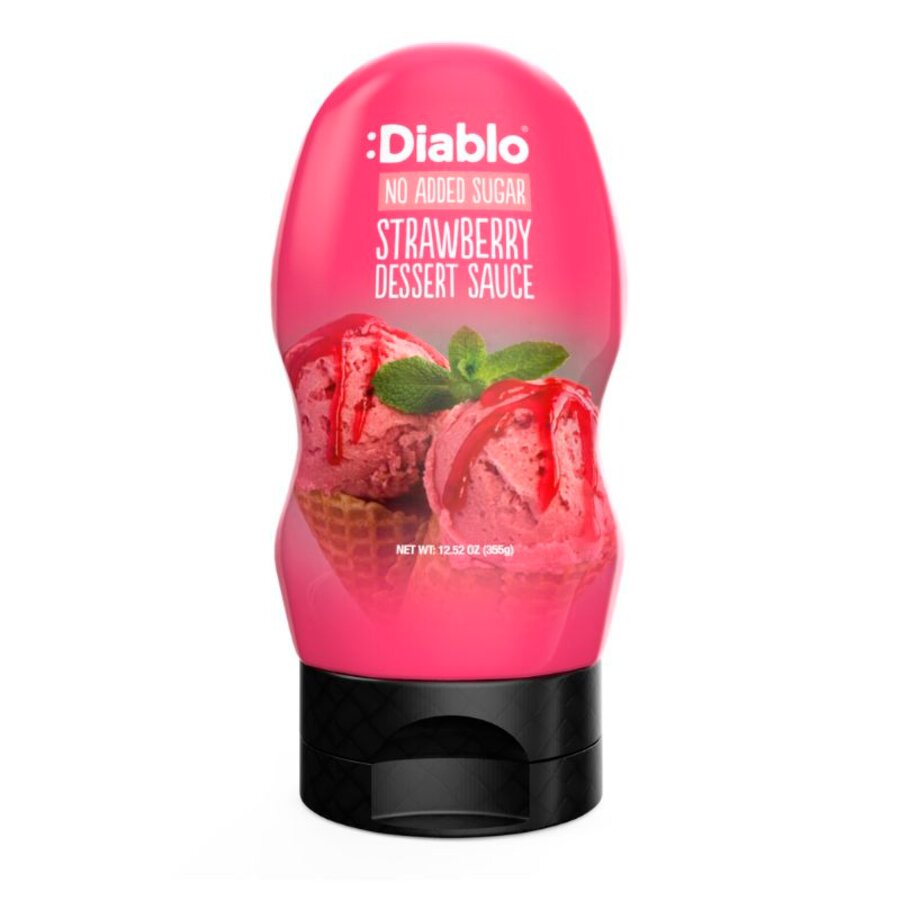 Diablo sukkerfri jordbær dessertsaus 290 ml