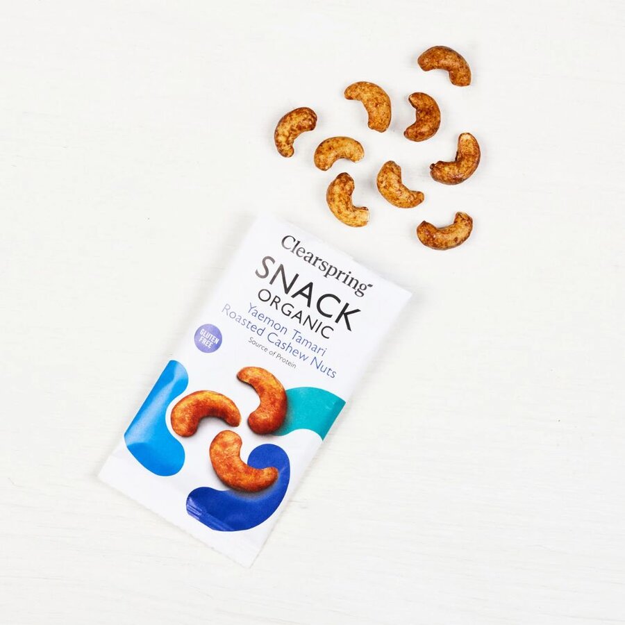 Clearspring snack yaemon tamari roasted cashew nuts 30 g