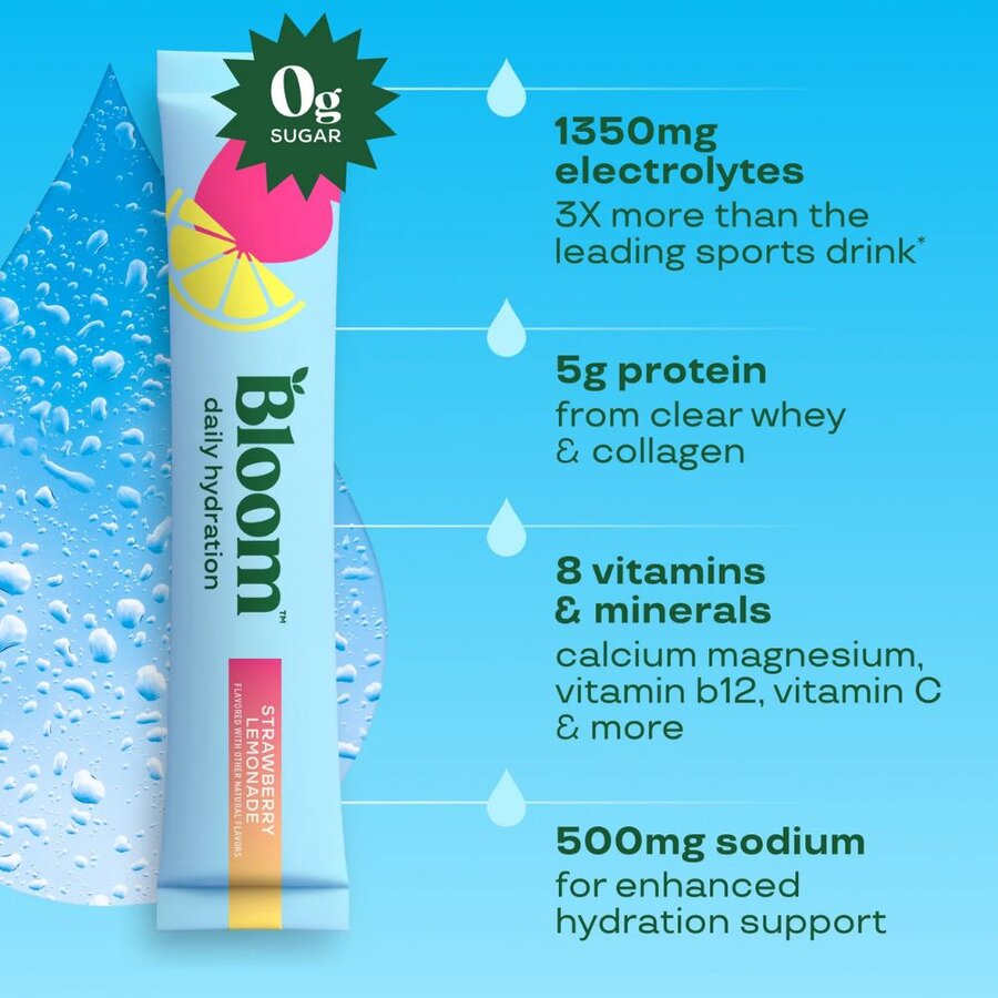 Bloom daily hydration strawberry lemonade sticks 5 x 10,3 g