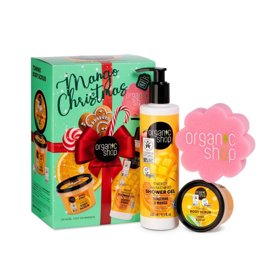 Organic Shop mango christmas body scrub & shower gel