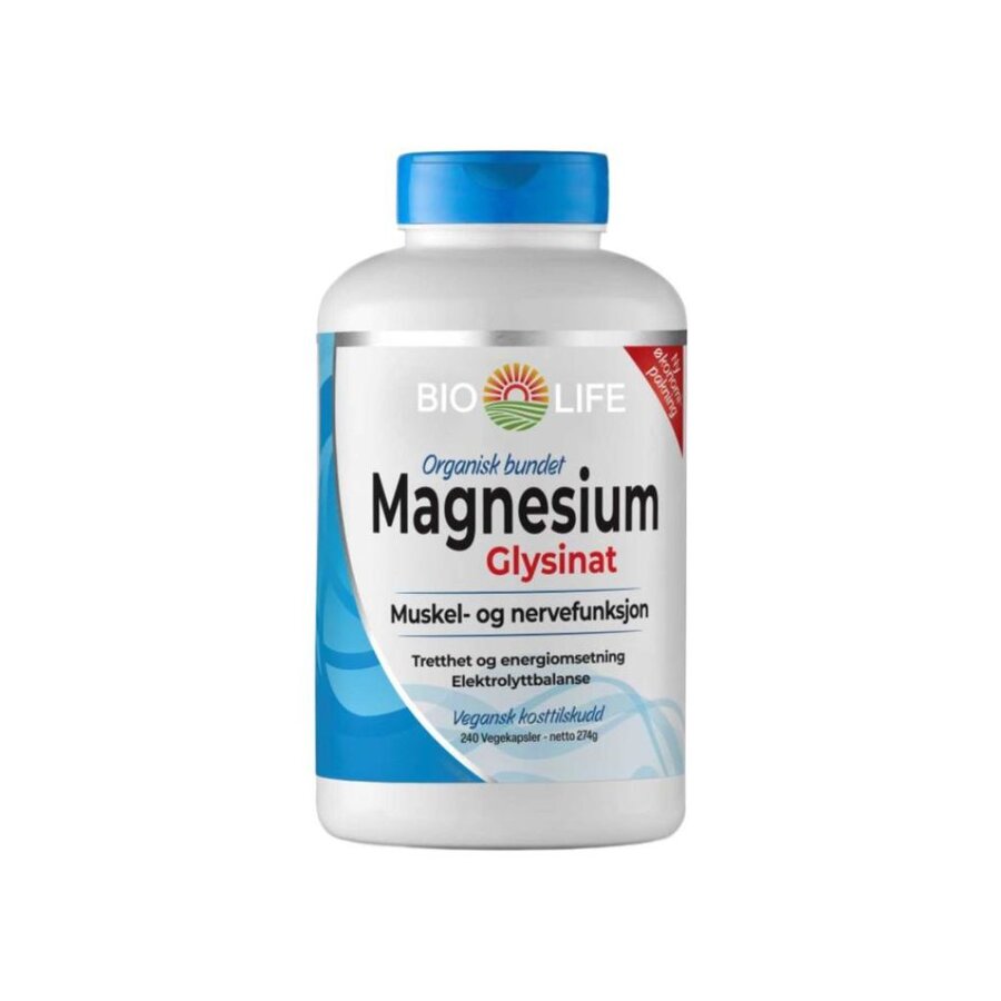 Bio Life Magnesium Glysinat 240 kapsler