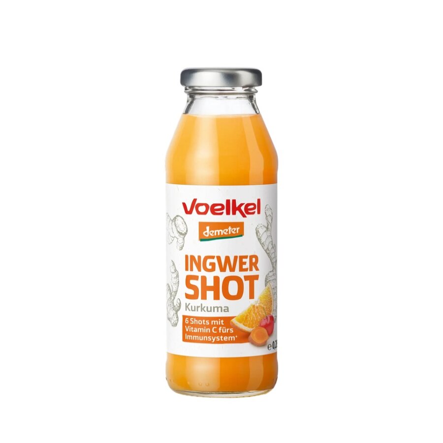Voelkel ingefær shot med gurkemeie 280 ml