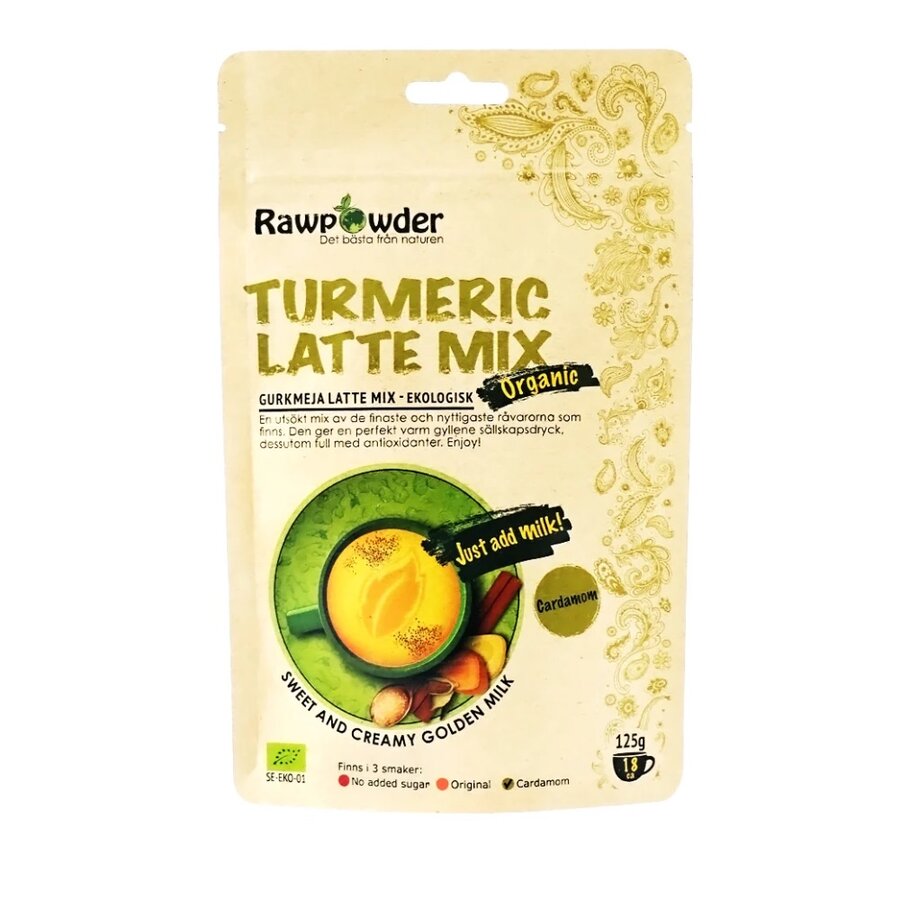 Rawpowder turmeric latte mix kardemomme 125 g