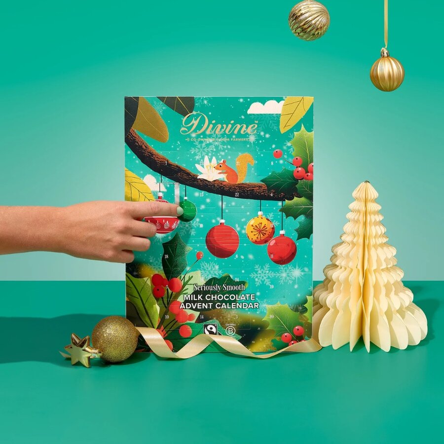 Divine julekalender melkesjokolade 85 g
