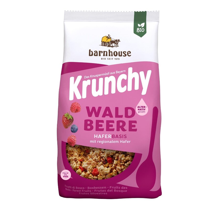 Barnhouse krunchy granola skogsbær 500 g