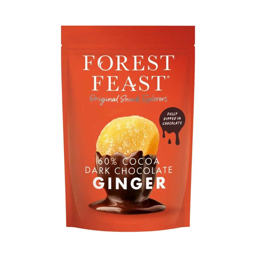 Forest Feast sjokoladetrukket ingefær 130 g