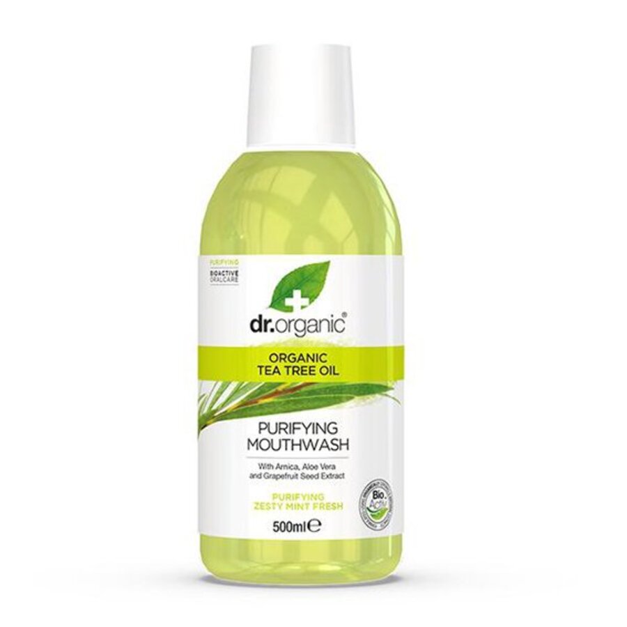 Dr Organic tea tree mouthwash 500 ml