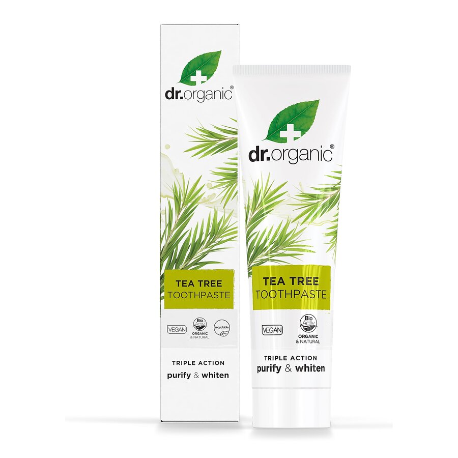 Dr Organic tea tree tannkrem 100 ml