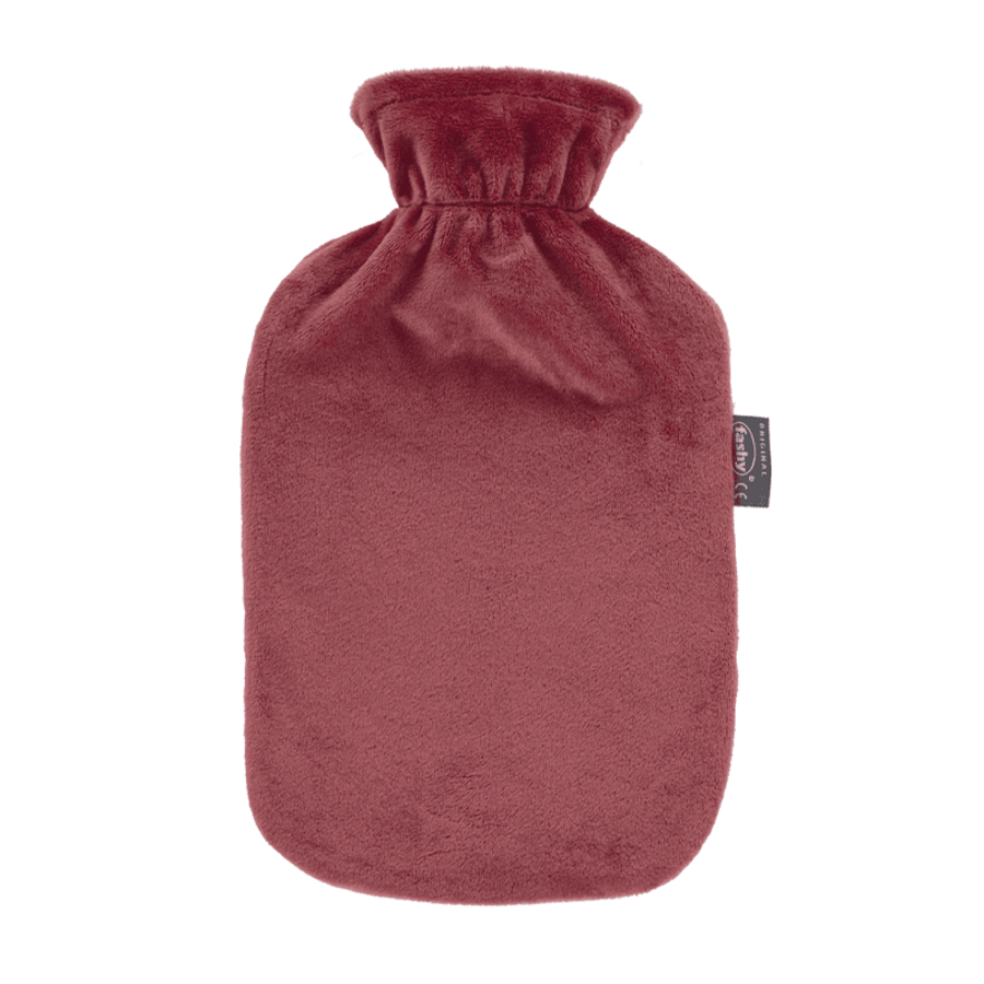 Fashy fleece varmeflaske rustrød trekk 2 L
