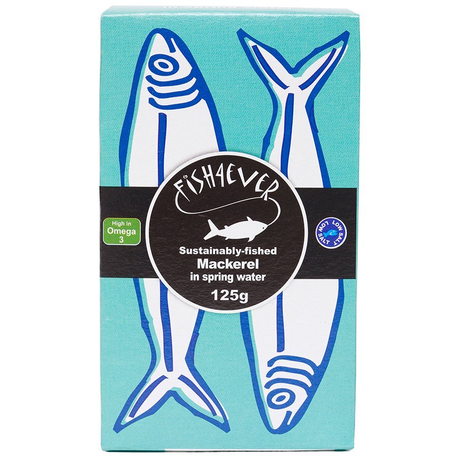 Fish 4 ever mackerel in spring water 125 gr