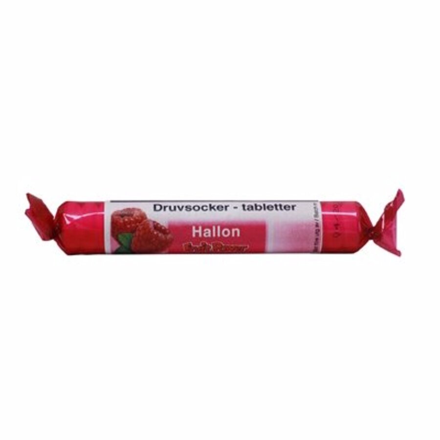 Fruit Power druesukker tabletter bringebær 40 g