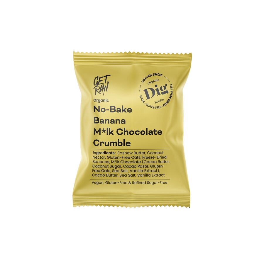 Get Raw no bake banan & melkesjokolade crumble 35 g
