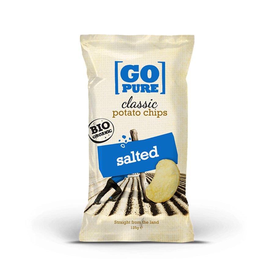 Go Pure classic chips salted 125 g