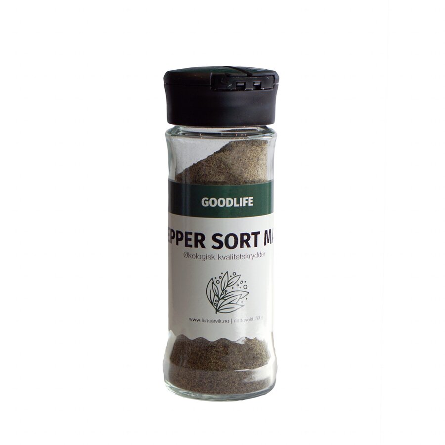 Goodlife økologisk sort malt pepper 50 g