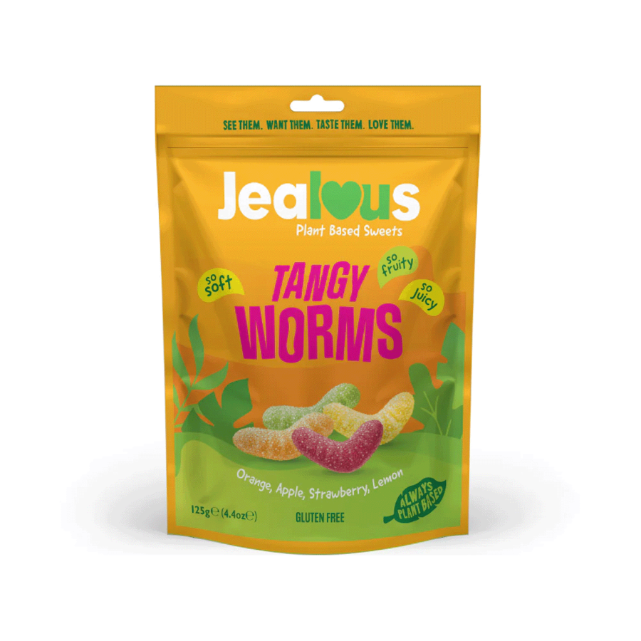 Jealous Sweets tangy worms 125 g
