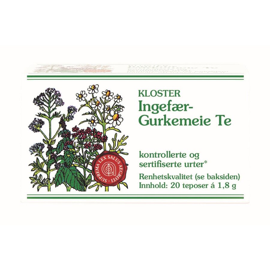 Kloster ingefær & gurkemeie te 20 poser