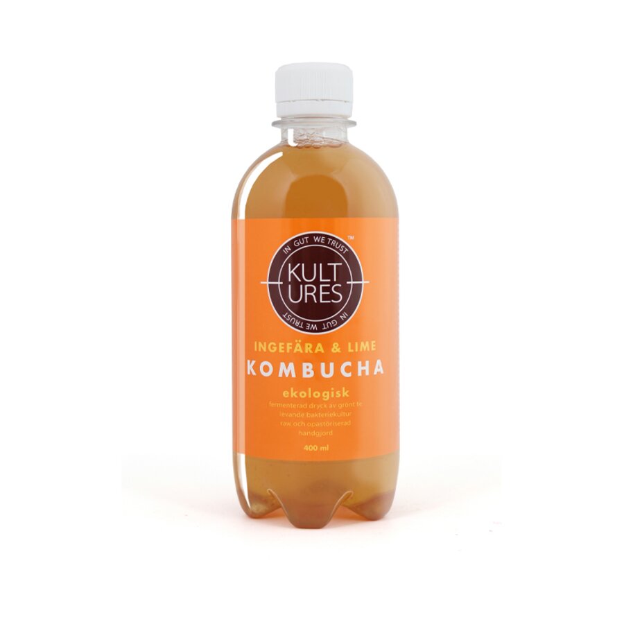 Kultures kombucha med ingefær & lime 400 ml