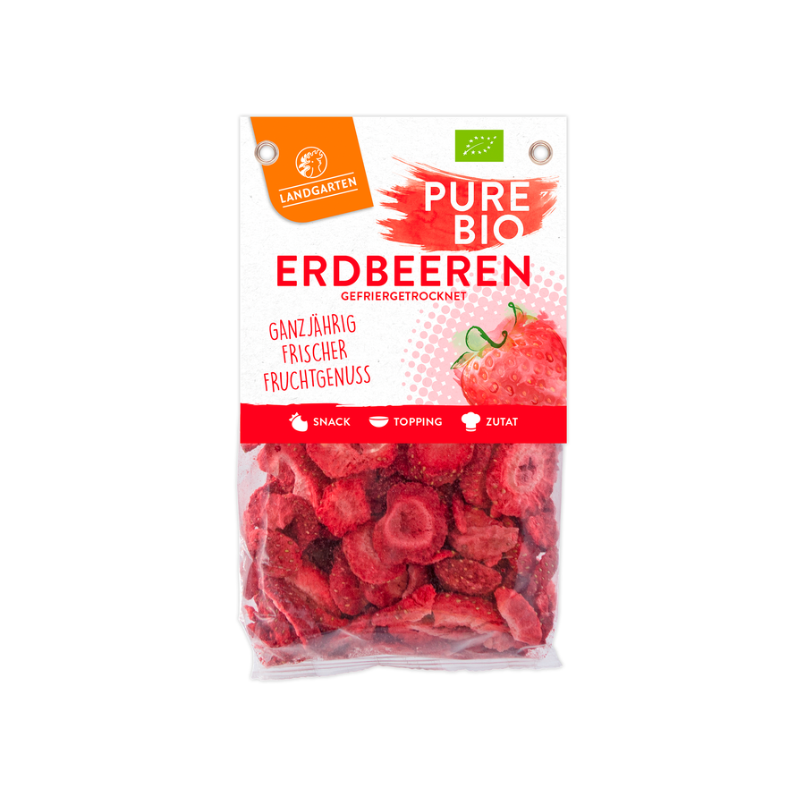 Landgarten Frysetørkede Jordbær 20 gr