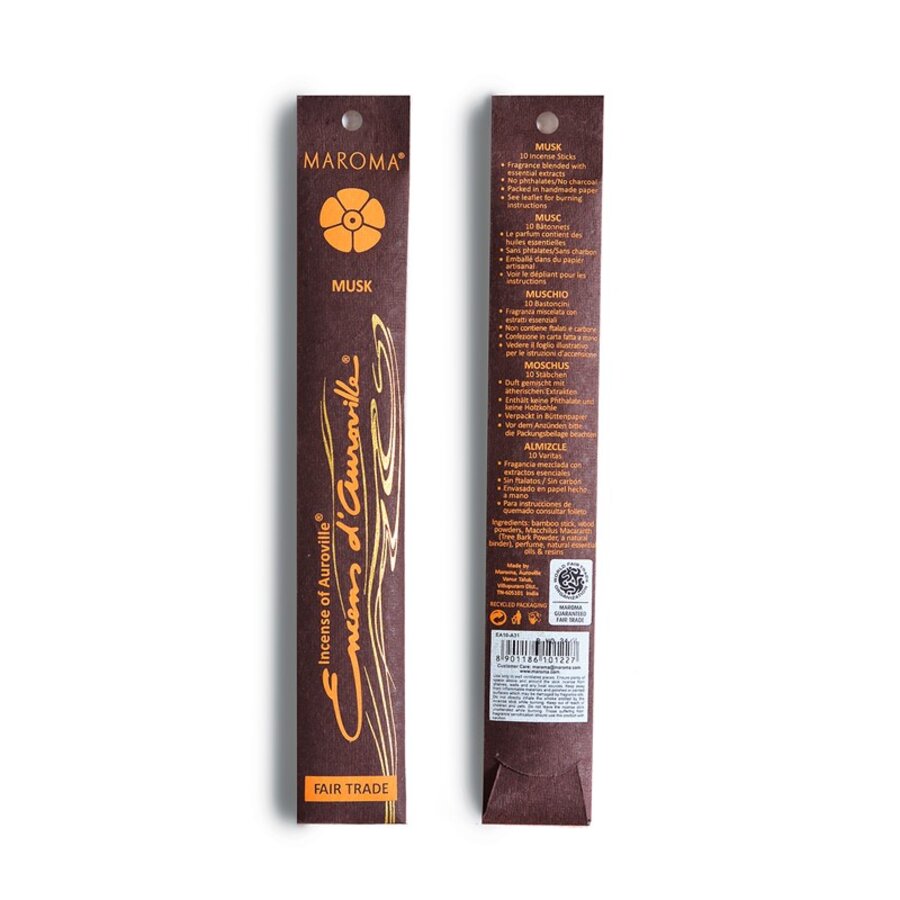 Maroma røkelse musk 10 pinner