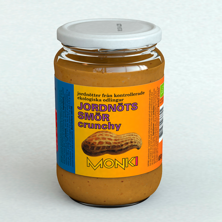 Monki peanøttsmør crunchy med havsalt 650 g